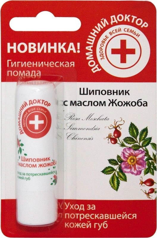 Гігієнічна помада Шипшина з олією жожоба Домашний Доктор (The Doctor) Blister Lip Balm Rosehip Oil Jojoba 3,6г