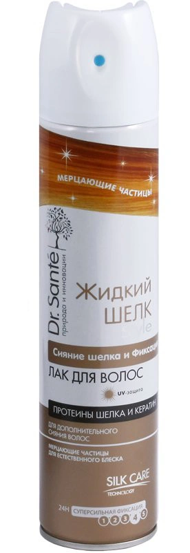 Лак для волосся Сяйво шовку та Фіксація Dr.Sante Hairspray Shining Silk and Fixation 300 мл
