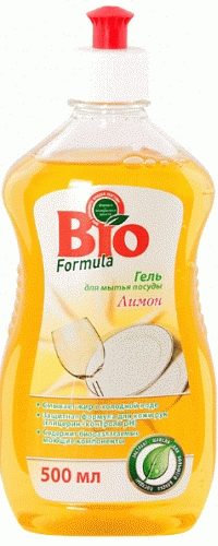 Гель для миття посуду Лимон BIO Formula Gel for Dishwashing Lemon 500мл