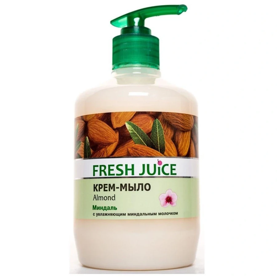Крем-мило з зволожуючим молочком Міндаль Fresh Juice Cream Soap Almond 460 мл
