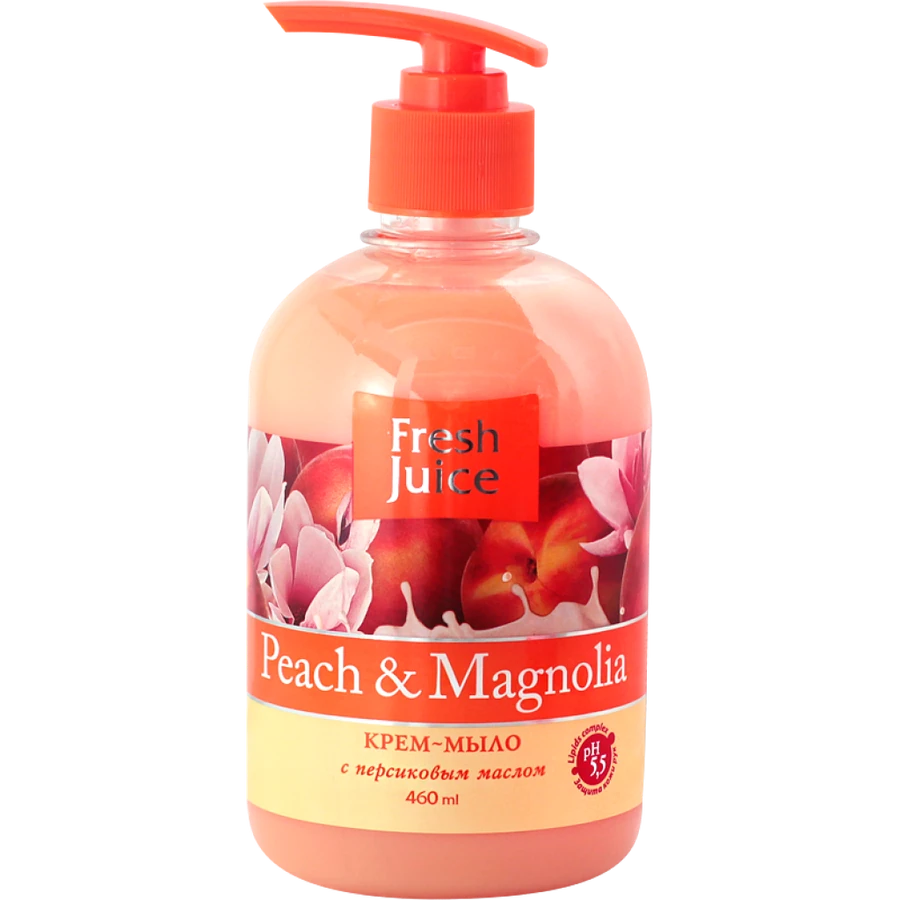 Крем-мило Персик та магнолія Fresh Juice Cream Soap Peach and Magnolia 460 мл
