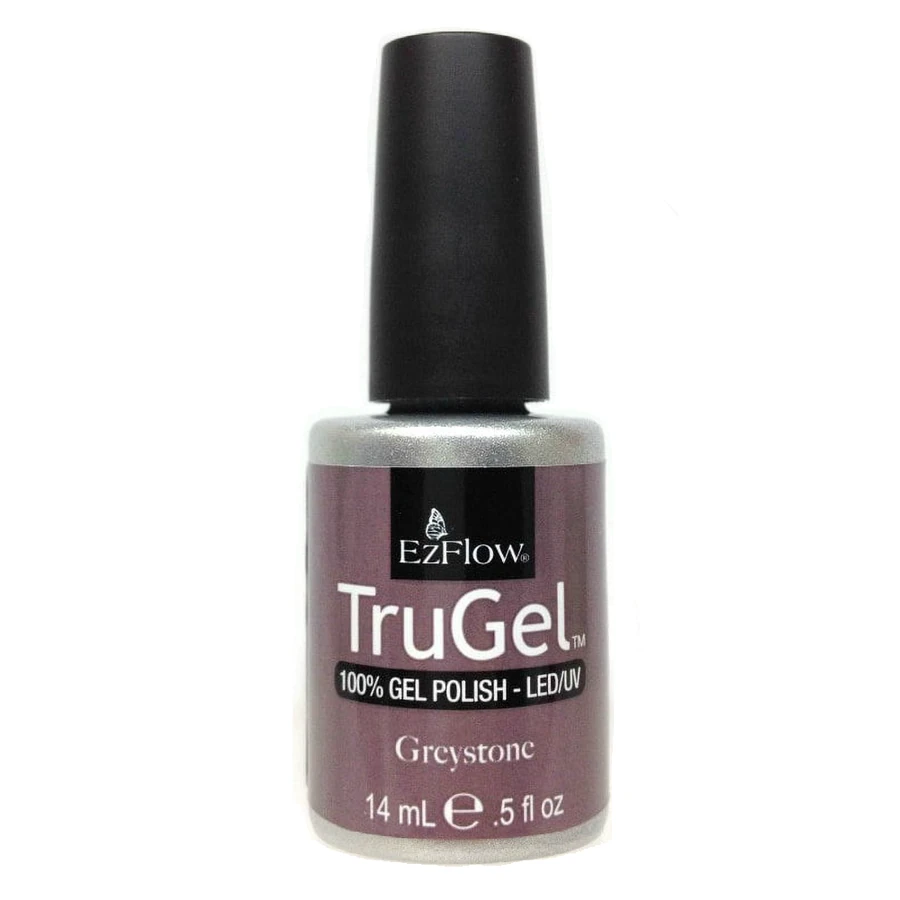 Гель-лак EzFlow TruGel Greystone сіро-коричневий з легким фіолетовим відтінком, емаль 14 мл