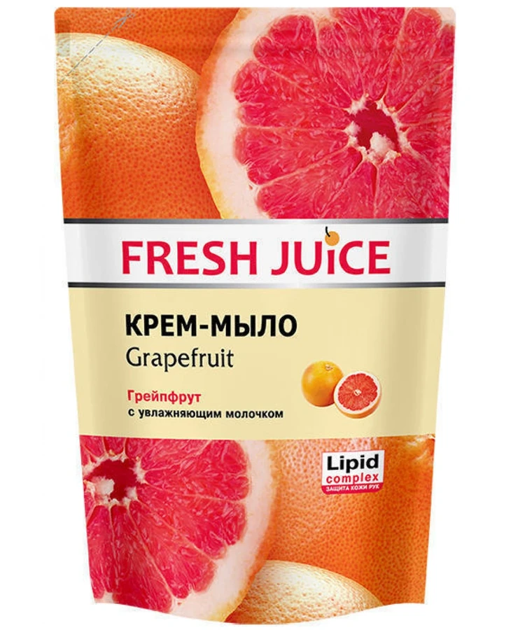Крем-мило Грейпфрут із зволожуючим молочком Fresh Juice Cream Soap Grapefruit 460 мл