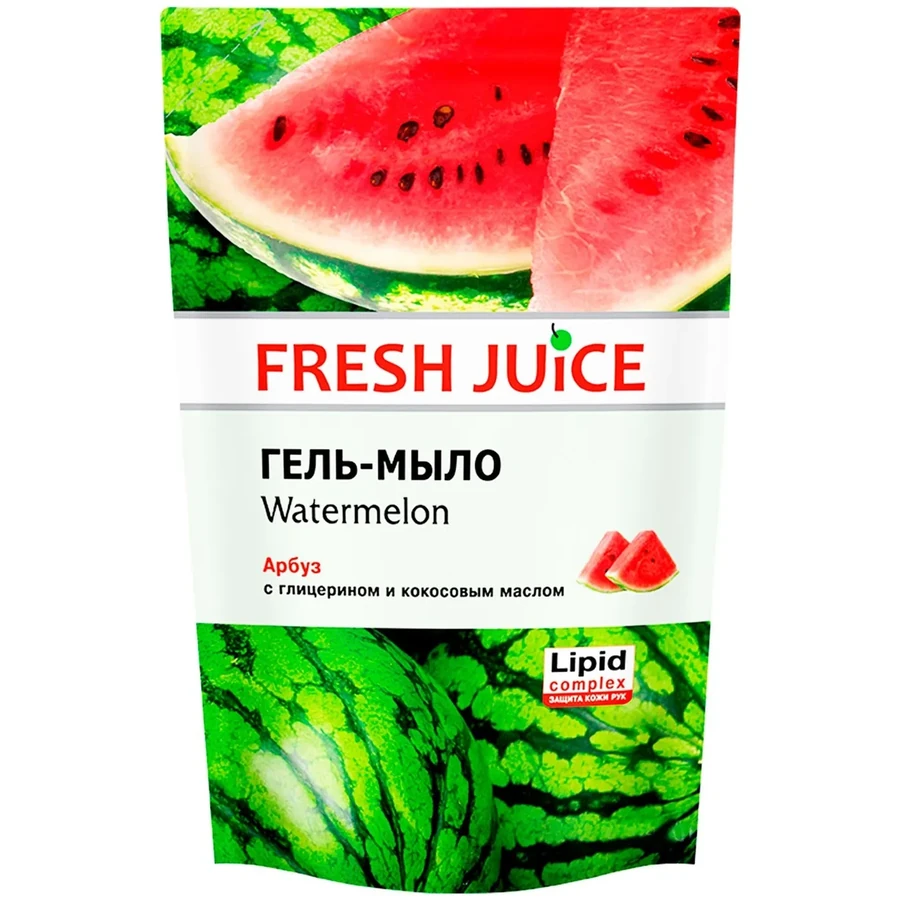 Гель-мило з гліцерином Кавун Fresh Juice Gel Soap Watermelon 460 мл