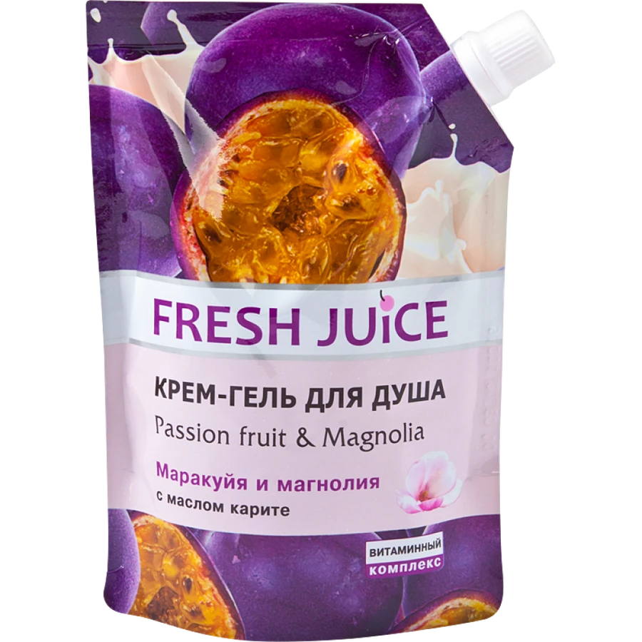 Крем-гель для душу Маракуя і Магнолія Fresh Juice Cream-Shower Gel Doypack Passion fruit and Magnolia 200 мл