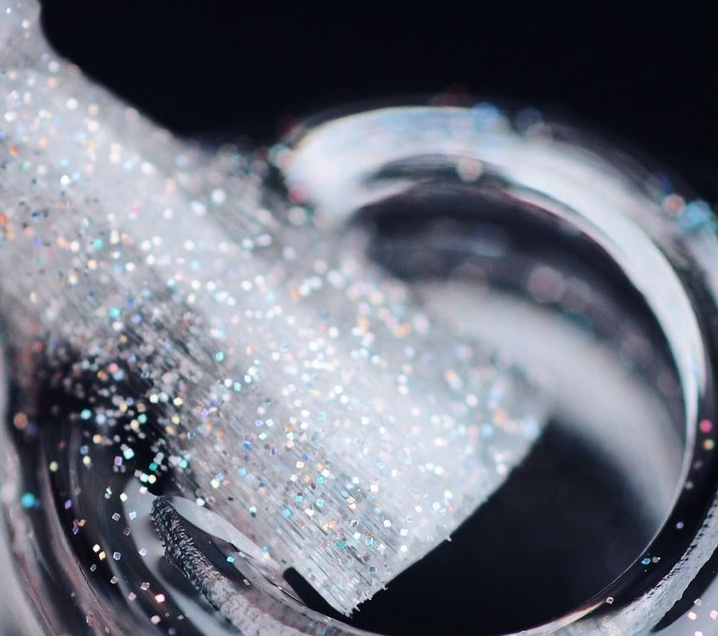 Гель-лак EzFlow TruGel Crushed Diamond прозорий з голографічними блискітками 14 мл
