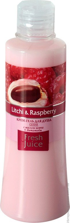 Крем-гель для душу Лічі та Малина Fresh Juice Cream Shower Gel Litchi and Raspberry 300мл