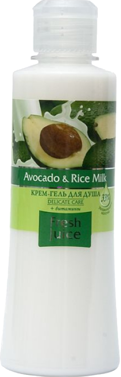 Крем-гель для душу Авокадо та Рисове молоко Fresh Juice Cream Shower Gel Avocado and Rice Milk 300мл