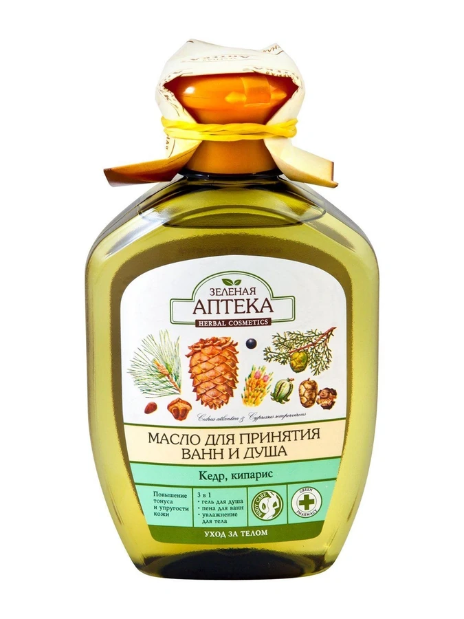 Олія для ванни Кедр та Кіпаріс Зелена аптека Oil Bath Cedar 250 мл