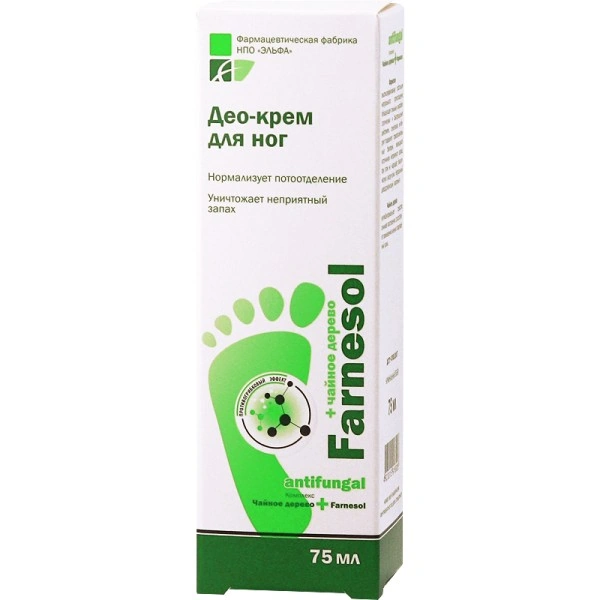 Део-крем для ніг Farnesol Elfa Pharm Farnesol Deo foot Cream 75мол