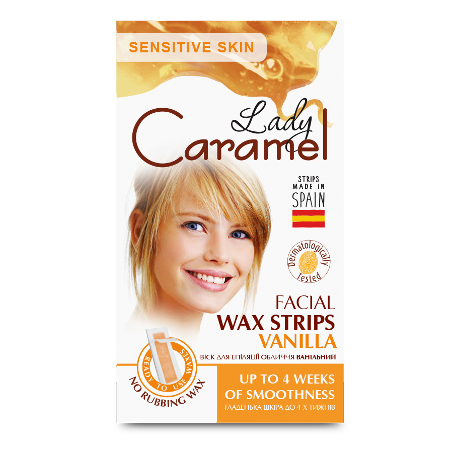 Віск для депіляції обличчя "Ванільний" Lady Caramel Wax for Depilation Face Vanilla 12 шт