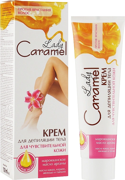 Крем для депіляції тіла для чутливої ​​шкіри Lady Caramel Cream for Depilation Sensitive Skin 100 мл