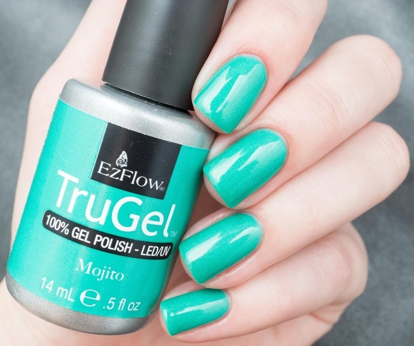 Гель-лак EzFlow TruGel Mojito яскраво-зелений, шиммер 14 мл