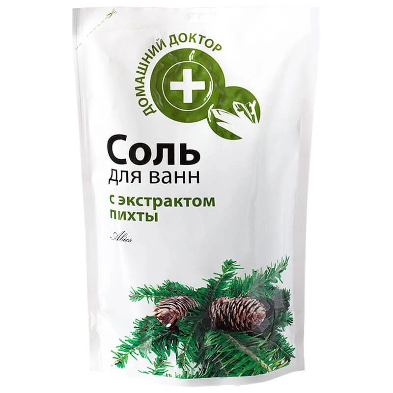 Сіль для ванни з екстрактом ялиці Домашний Доктор (The Doctor) Salt with Fir doypack дой-пак 500г