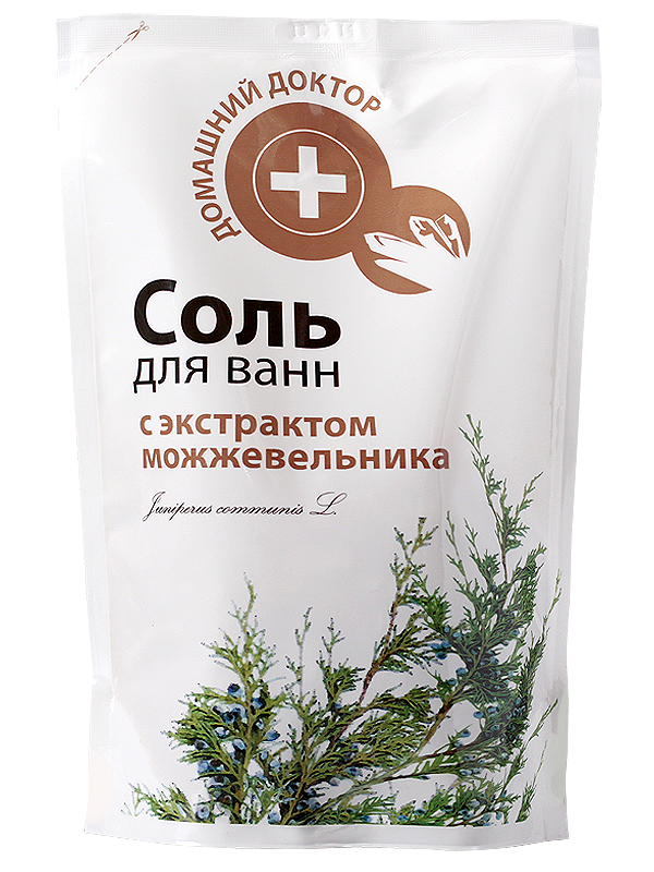 Сіль для ванни з екстрактом ялівцю Домашний Доктор (The Doctor) Salt with Juniper doypack дой-пак 500г