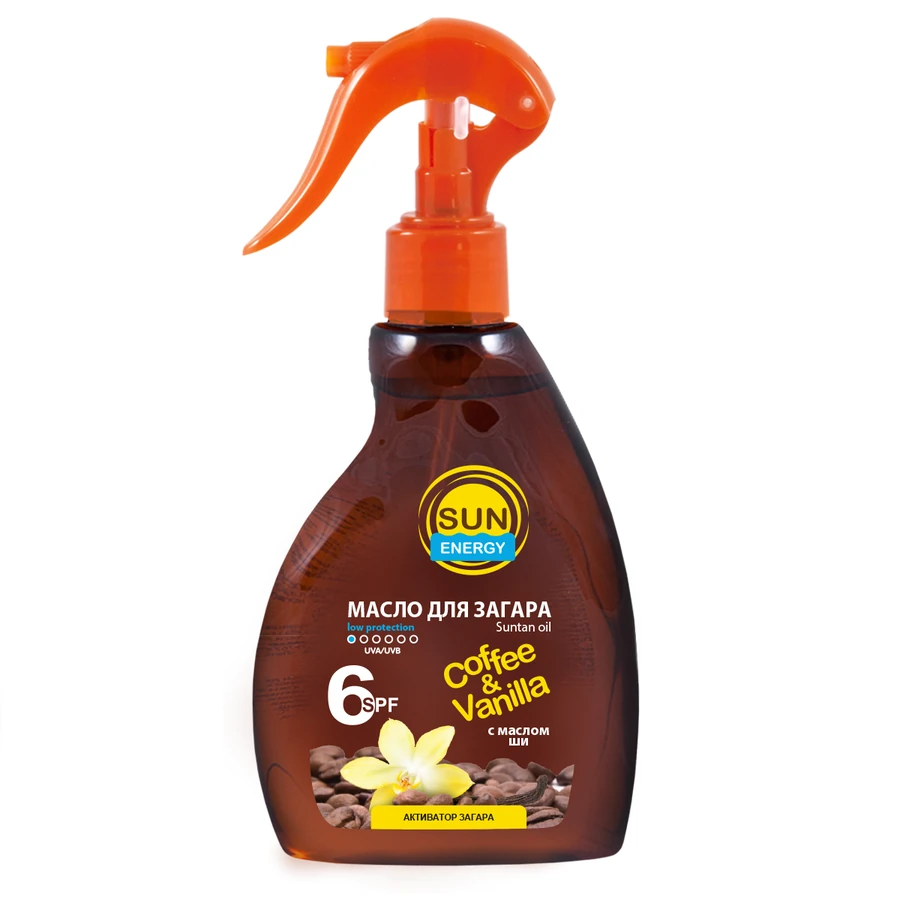 Олія для засмаги Кава та ваніль Sun Energy Sun Oil Coffee and Vanilla 200 мл