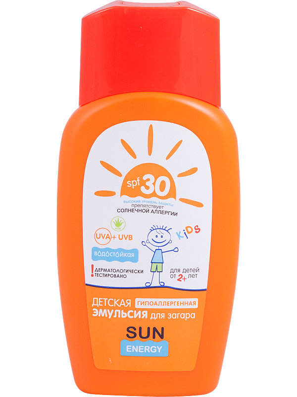 Дитяча гіпоалергенна емульсія для засмаги SPF30 Sun Energy Kids Hypoallergenic Emulsion Sun SPF 30+ 150 мл