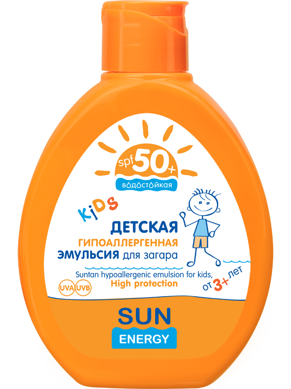 Дитяча гіпоалергенна емульсія для засмаги SPF 50 Sun Energy Kids Hypoallergenic Emulsion Sun SPF 50+ 150 мл