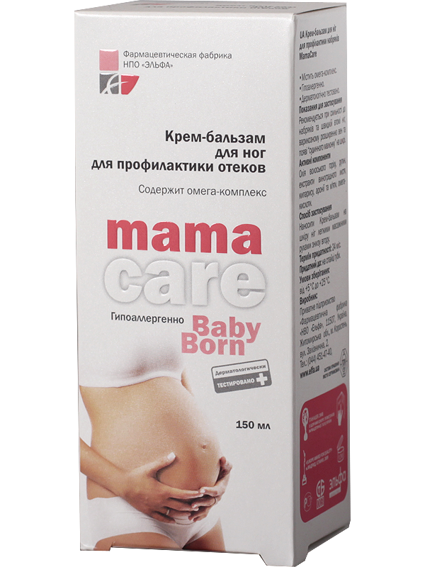 Крем-бальзам для ніг для профілактики набряків Elfa Pharm MamaCare Cream-Balm for Feet for Prevention of Edema 150мл