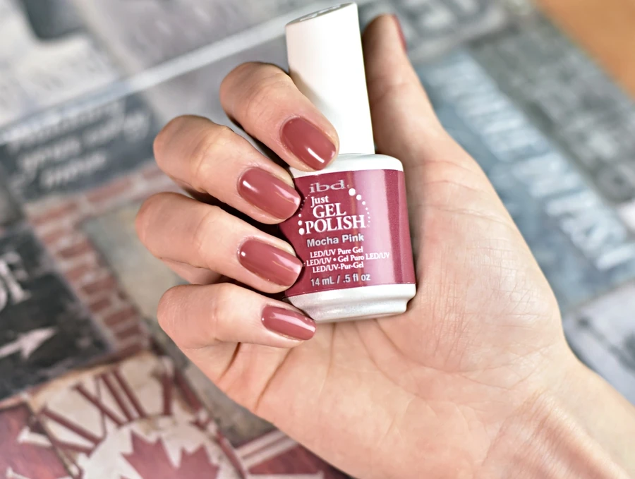 Кавовий рожевий IBD Just Gel Polish Mocha Pink світлий рожево-кавовий, емаль 14 мл