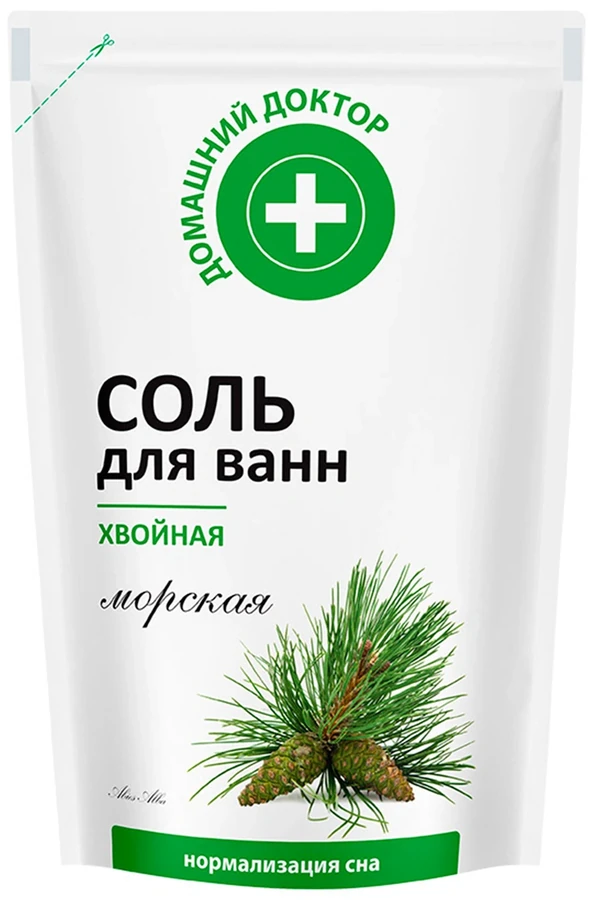 Сіль для ванни хвойна Домашний Доктор (The Doctor) Salt with Softwood doypack дой-пак 500 г