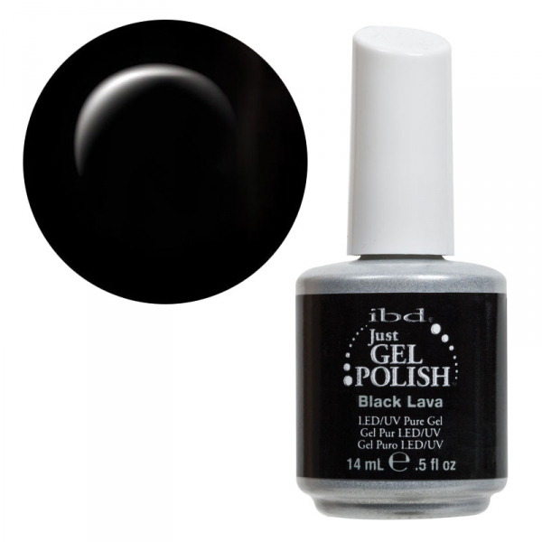 Чорна лава IBD Just Gel Polish Black Lava чорний, емаль 14 мл