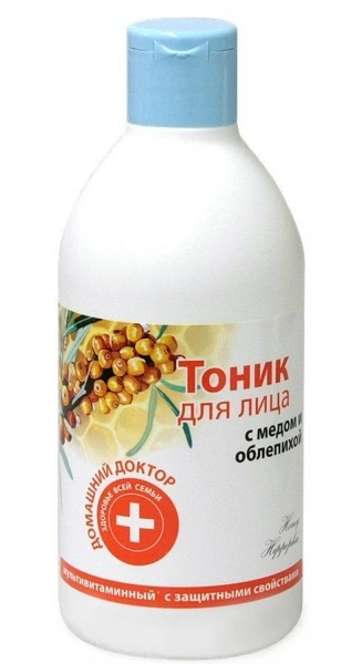 Тонік для обличчя Мед та Обліпиха Домашний Доктор (The Doctor) Face Tonic Honey and Buckthorn 300мл