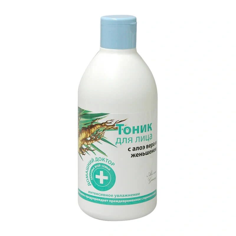 Тонік для обличчя Алое і Женьшень Домашний Доктор (The Doctor) Face Tonic Aloe vera and Ginseng 300 мл