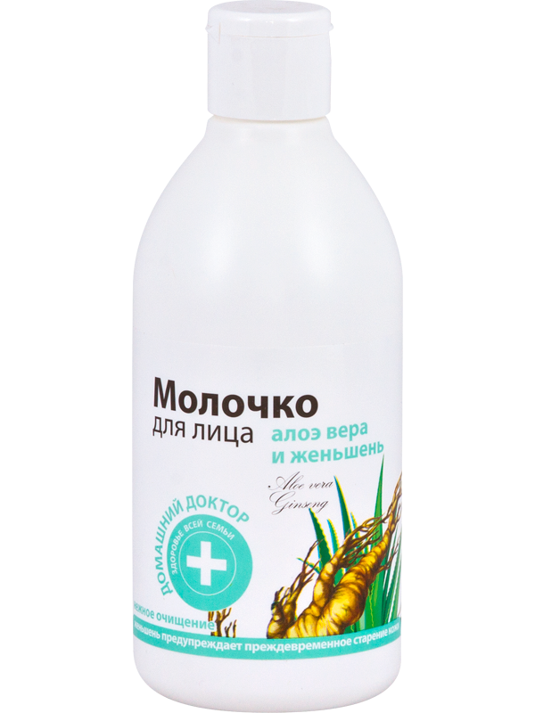 Молочко для обличчя Алое віра та Женьшень Домашний Доктор (The Doctor) Facial Cleanser Aloe Vera and Ginseng 300 мл