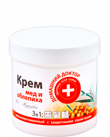 Крем для тіла Мед та обліпиха Домашний Доктор (The Doctor) Cream Honey and Buckthorn 250 мл