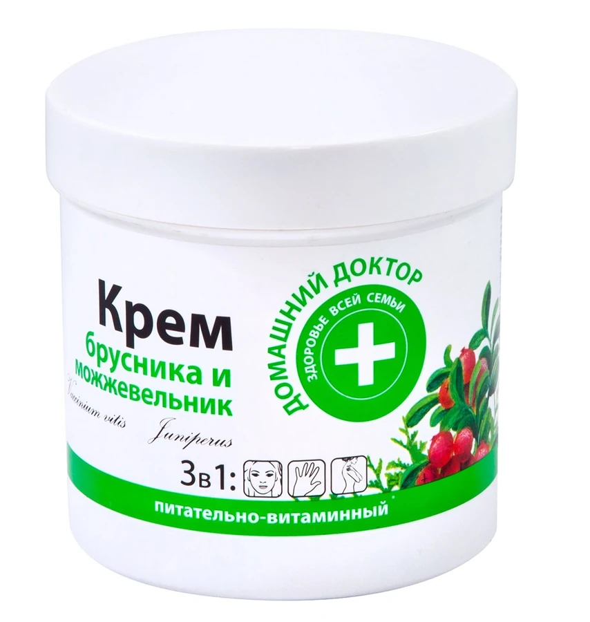 Крем для тіла Брусниця та Ялівець Домашний Доктор (The Doctor) Cream Cranberries and Juniper 250 мл