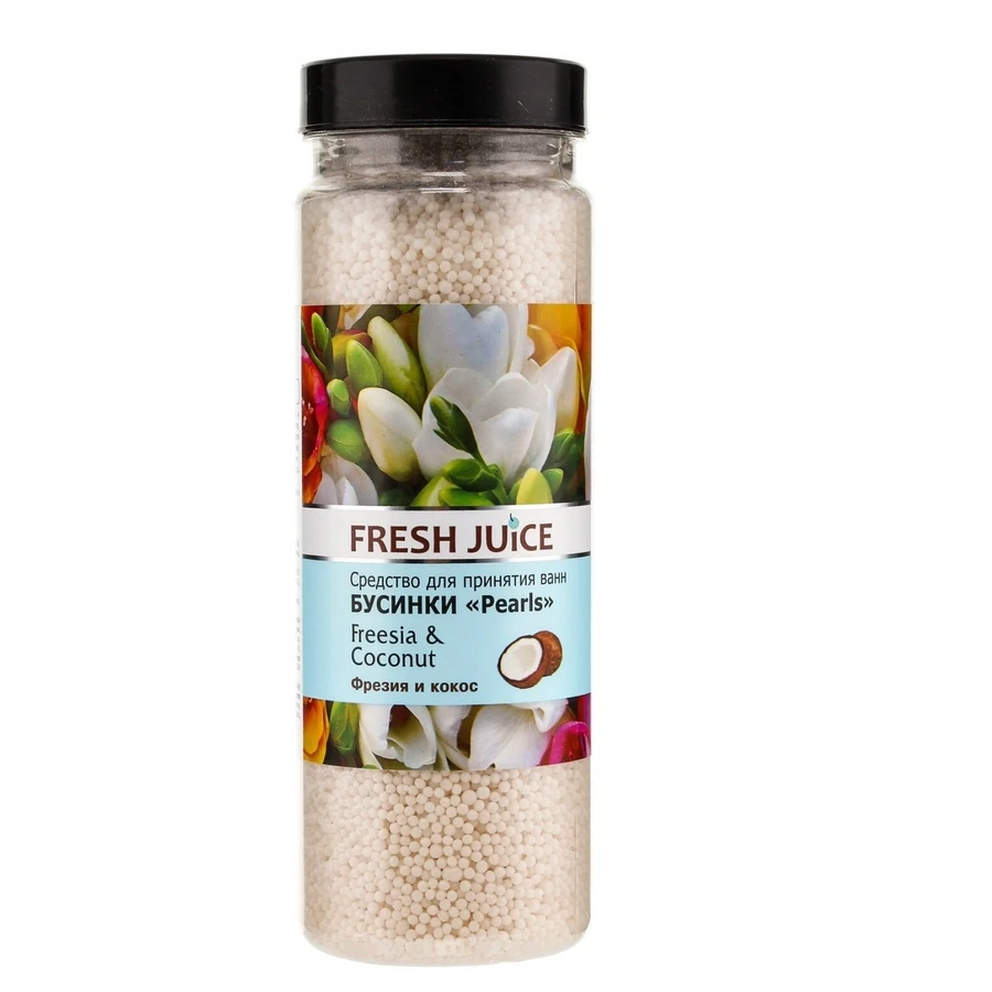 Намистини для ванни Фрезія та Кокос Fresh Juice Means for Baths Freesia and Coconut 450 г