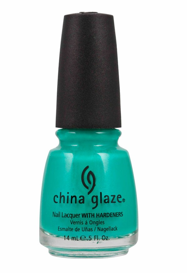 Лак China Glaze Turned Up Turquoise Lacquer смарагдовий із шиммером 14 мл