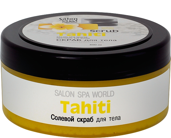 Сольовий зволожуючий скраб для тіла Tahiti Salon Professional SPA Moisturizing Body Scrub 300мл
