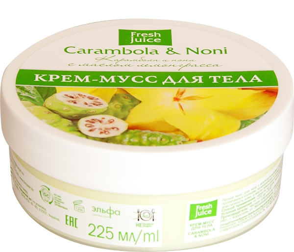 Fresh Juice Cream Mousse for Body Carambola and Noni 225 мл