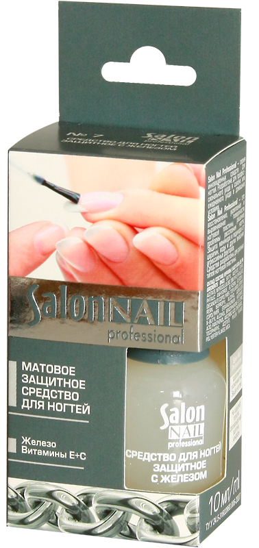 Матовий засіб для нігтів захисний із залізом № 7 Salon Professional №7 Means for Nail Protection with Iron 10 мл