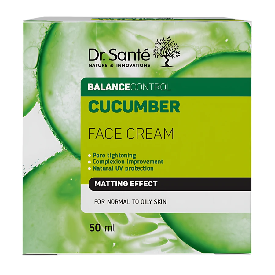Крем для обличчя "Огірковий" з матуючим ефектом Dr.Sante Balance Control Cucumber Face Cream 50 мл