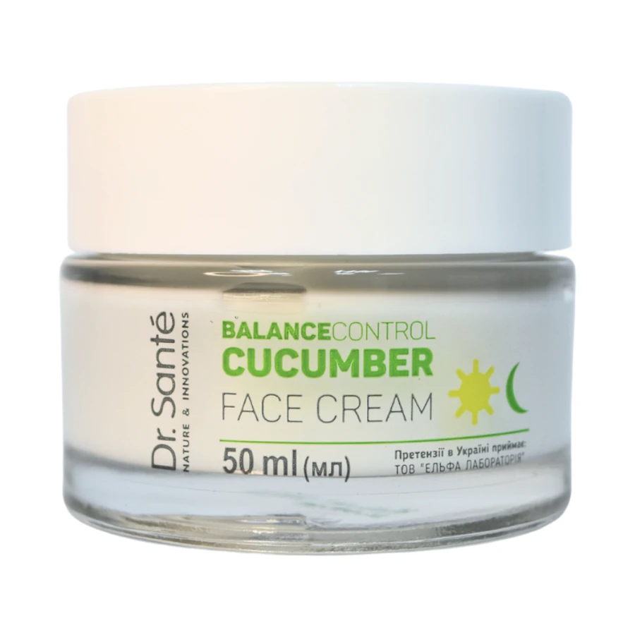 Крем для обличчя "Огірковий" з матуючим ефектом Dr.Sante Balance Control Cucumber Face Cream 50 мл
