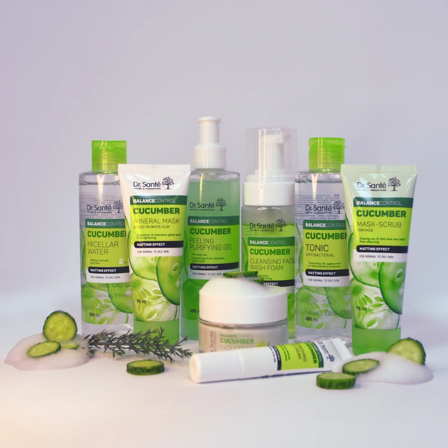 Крем для обличчя "Огірковий" з матуючим ефектом Dr.Sante Balance Control Cucumber Face Cream 50 мл