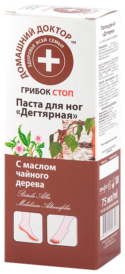 Паста для ніг &laquo;Дегтярна&raquo; Домашний Доктор (The Doctor) Pasta for Feet Tar 75 мл