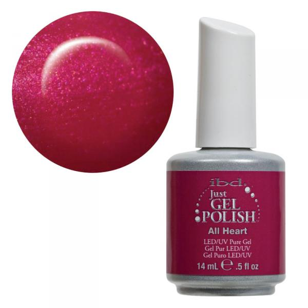Моя душа IBD Just Gel Polish All Heart спокійний малиновий з мікроблиском 14 мл