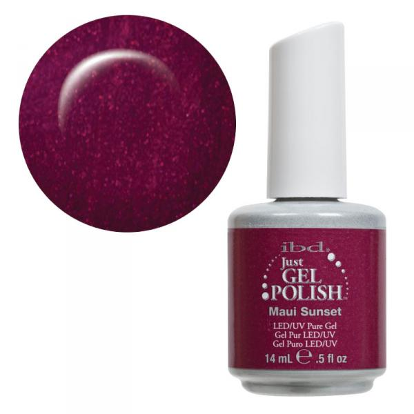 Захід сонця в Мауї IBD Just Gel Polish Maui Sunset бузково-бордовий з перламутром 14 мл