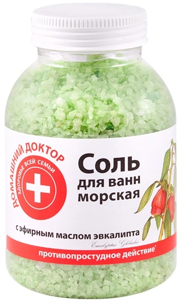 Сіль для ванн з екстрактом евкаліпту Домашний Доктор (The Doctor) Salt with Eucalyptus 1000г