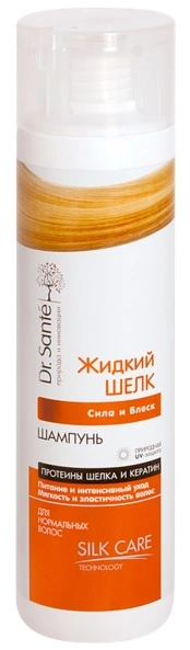 Рідкий шовк Шампунь Сила та блиск Dr.Sante Shampoo Strength and Shine 250мл