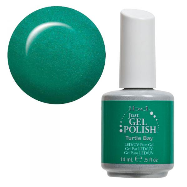Черепаші прерії IBD Just Gel Polish Turtle Bay бірюзово-зелений з легким перламутром 14 мл