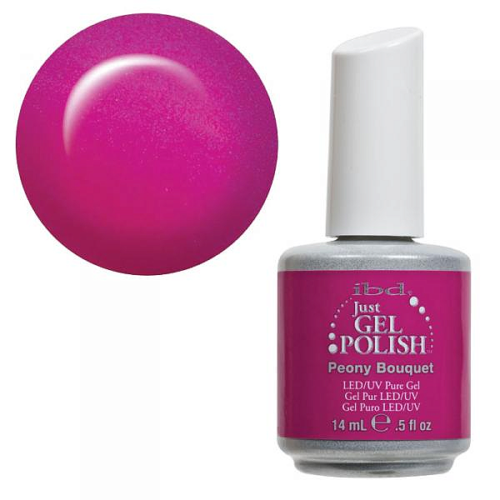 Букет півонії IBD Just Gel Polish Peony Bouquet малиновий, фуксія з мікроблиском 14 мл