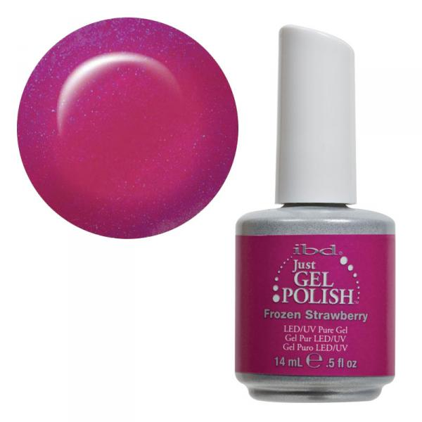 Заморожена полуниця IBD Just Gel Polish Frozen Strawberry малиновий, з ледь помітним мікроблиском 14 мл