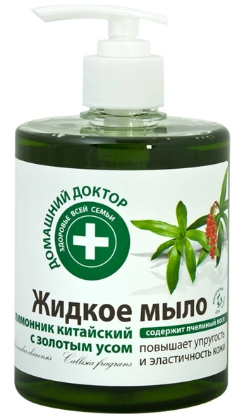 Рідке мило Лимонник китайський із Золотим вусом Домашний Доктор (The Doctor) Liquid Soap Schisandra with Golden Mustache 500мл
