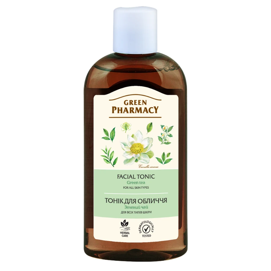 Тонік для обличчя "Зелений чай" Зелена аптека Facial Tonic Green Tea 200 мл