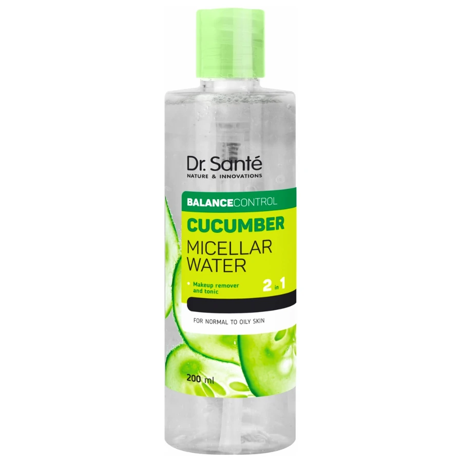 Міцелярна вода для обличчя 2 в 1 Dr.Sante Cucumber Balance Control Micellar Water Огірок 200 мл